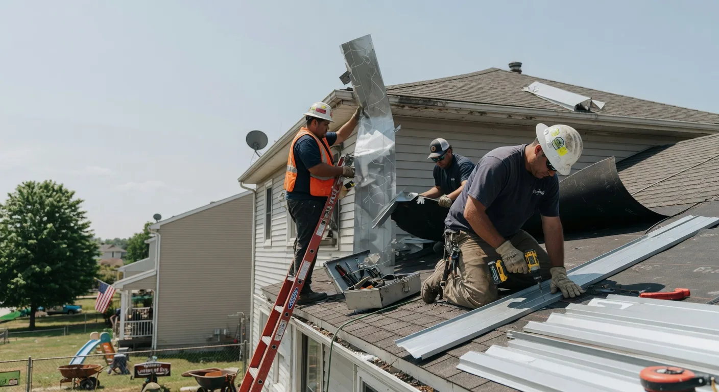 Storm Damage Metal Roof Repair in Hollandale, WI